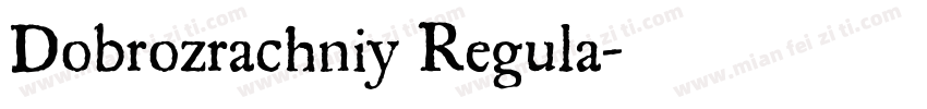 Dobrozrachniy Regula字体转换